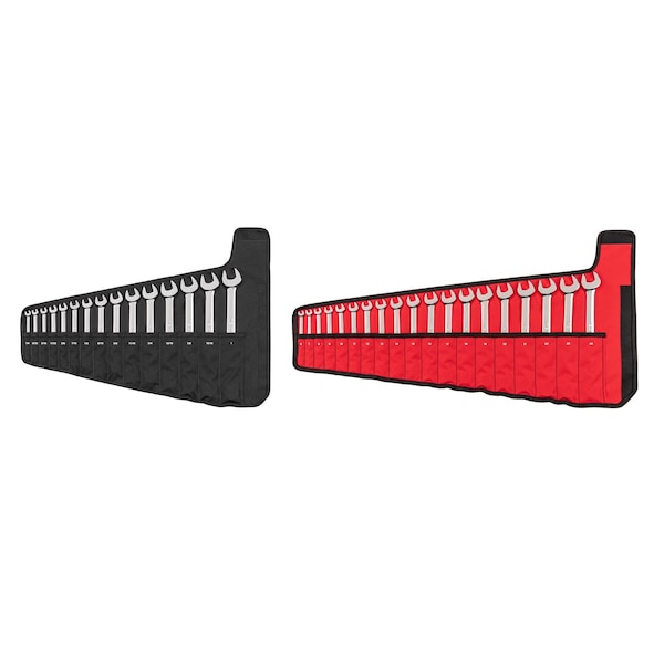 Combination Wrench Set with Pouch, 34-Piece (1/4 - 1 in., 6 - 24 mm)